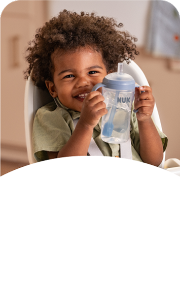 Baby with Learner straw