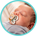 Baby with soother