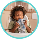 Baby with Learner straw