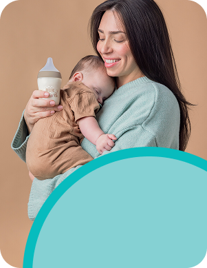 Mother with Baby and bottle