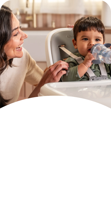 Mother and Baby with Learner bottle