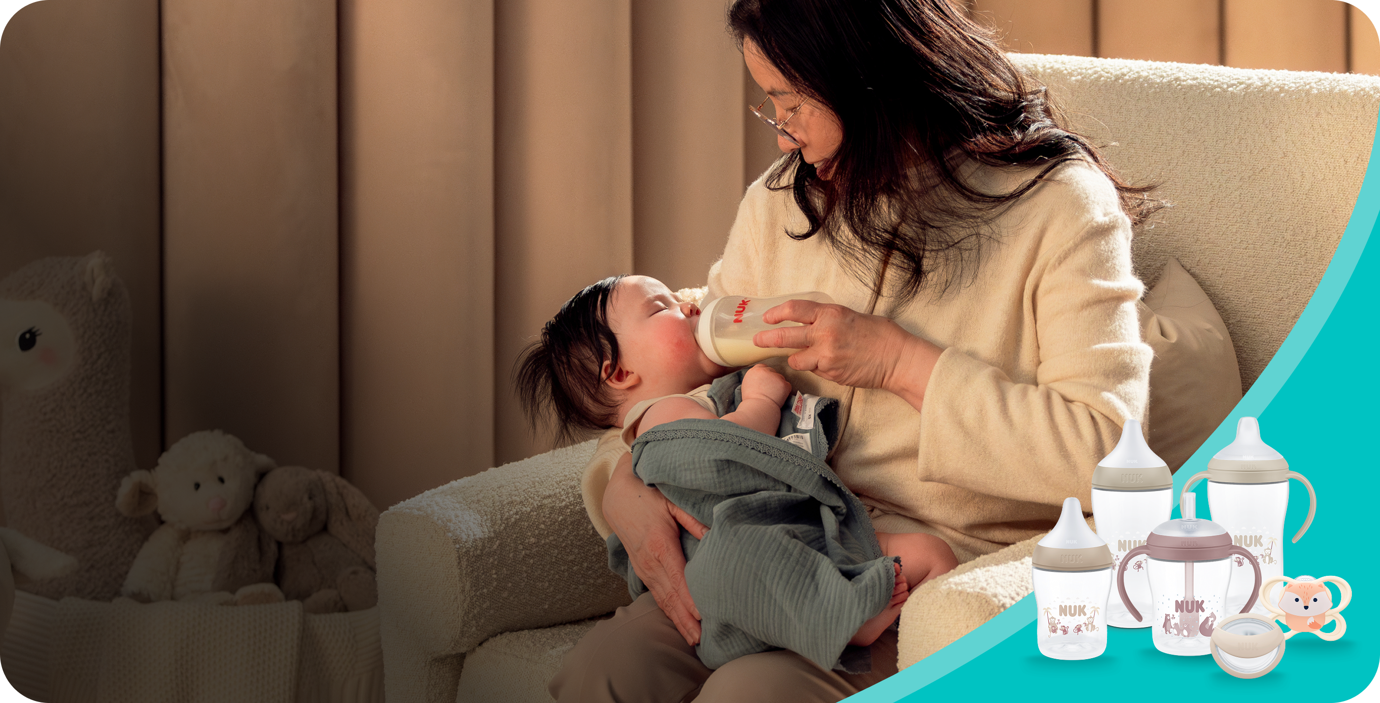 Mother with Baby and soother