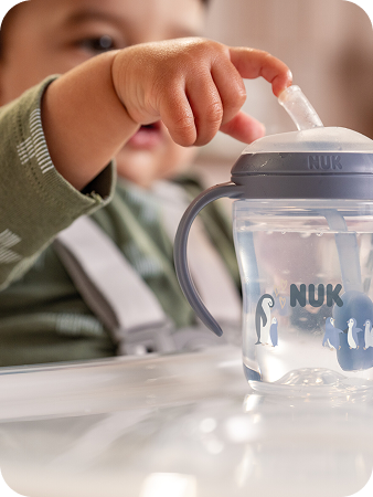Baby with Learner straw