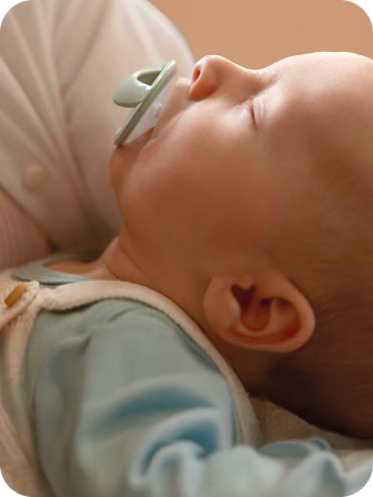 Baby with soother