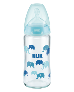 NUK First Choice Plus Glass Baby Bottle with Temperature Control