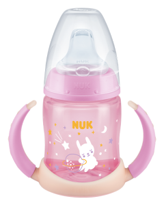 NUK First Choice Mācību pudele NAKTS, 150 ml ar silikona snīpīti, (6-18 mēn.)