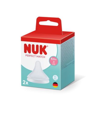 Bottle teats Perfect Match 2-pack for babies 0m+ | NUK