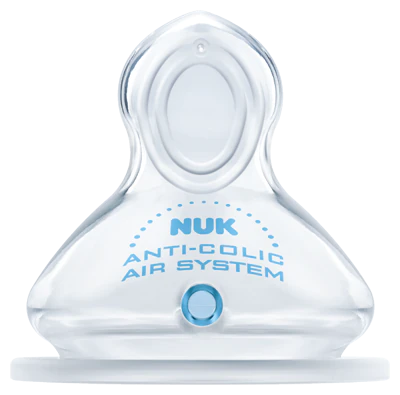 NUK First Choice+ Baby-Sauger 6-18 Monate - Latex Sauger Mit Anti-Colic System
